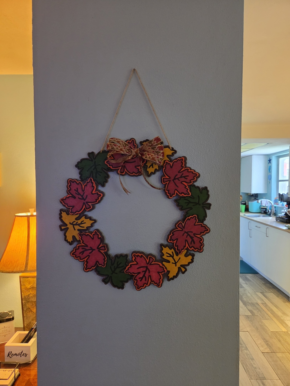 Hand Painted Fall Leaf Door Hanger